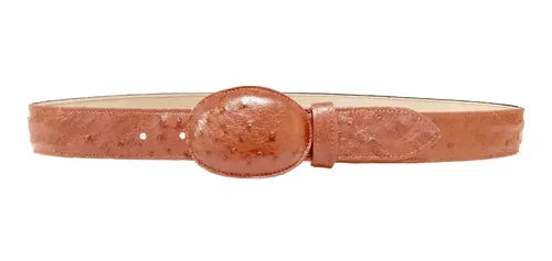 Cinturón Vaquero Piel Exótica Panza De Avestruz Original
