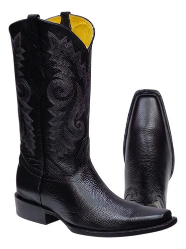 Bota Vaquera 100% Piel Flotter Venado Suela Cuero Welt