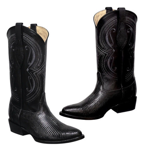 Bota Vaquera Piel Exotica Lizzard Armadillo Original