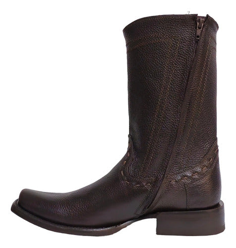 Bota Vaquera Urbana Piel Flotter Venado Estilo Dubai