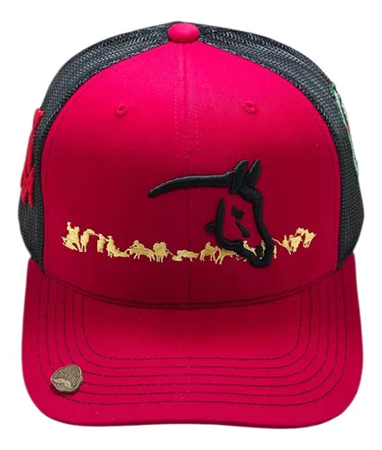 Gorra Oficial Federación Charra Vaquera Snapback Est Yellows