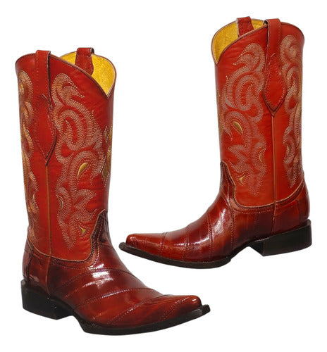 Bota Anguila Original Vaquera Suela De Cuero Goodyear Welt