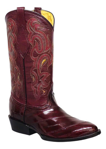 Bota Anguila Original Vaquera Suela De Cuero Goodyear Welt