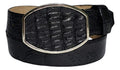 Cinturón Piel Cocodrilo Fuscus Originalvaquero Hebilla Metal
