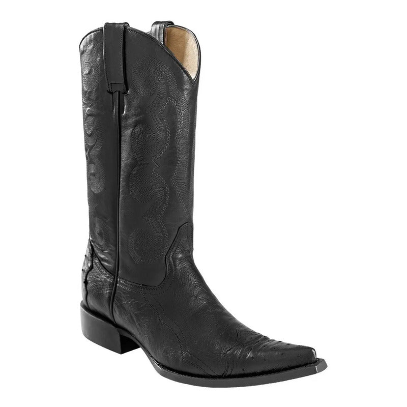 Botas Vaqueras Panza Avestruz 100% Original Est Puntera