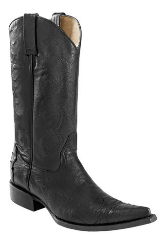 Botas Vaqueras Panza Avestruz 100% Original Est Puntera