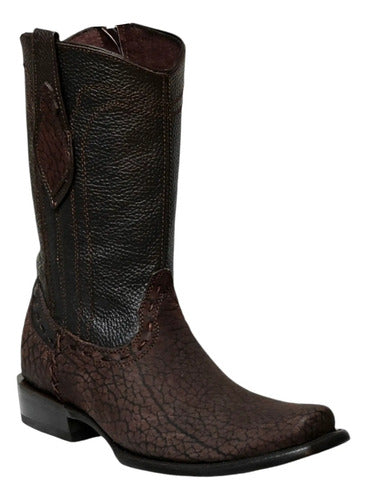 Bota Vaquera Urbana Piel Cuello De Toro 100% Estilo Dubai