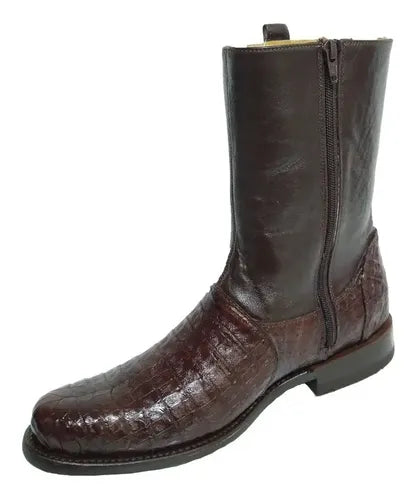 Bota Botín Urbano Vestir Suizo Cocodrilo Original