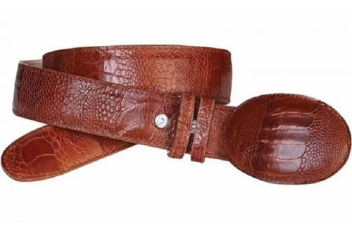 Cinturón Vaquero Piel Exótica Pata De Avestruz Original