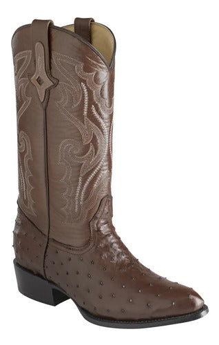 Bota Vaquera Piel Exotica De Avestruz Original